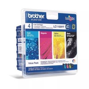 Brother, Brother Valuepack cyan magenta yellow black Tintenpatrone, Brother Tintenpatrone, blau/rot/gelb/schwarz, Valuepack, LC-1100HYVAL