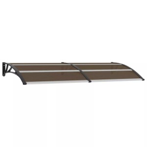 vidaXL, vidaXL Türvordach Schwarz 240x100 cm PC, vidaXL Vordach Schwarz 240x100 cm PC