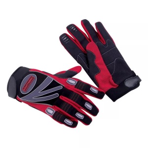 Kraftwerk, Kraftwerk Mechanikerhandschuh M, Schwarz, Kraftwerk Gartenhandschuhe, (2 St.), Verstärkt an Handflächen, Knöcheln und Fingerkuppen