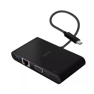 Belkin, Belkin AVC005BTBK - USB-C Multimedia- und Ladeadapter, Belkin Adapter USB-C USB Type-C - HDMI/VGA