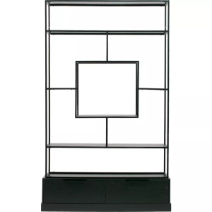 mutoni casual, Metallregal Fons 2 Holzschubladen (FSC) schwarz, Metallregal Fons 2 Holzschubladen (FSC) schwarz