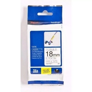 Brother, Brother TZe-FX241 Schriftband Flexi-Tape, Brother P-Touch, schwarz auf weiss, 18mm x 8m, Flexitape, laminiert, TZe-FX241, (TZFX241)