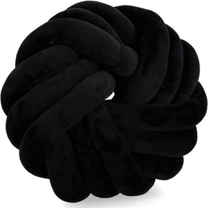 mutoni lifestyle, Kissen Entwine schwarz rund 38, Kissen Entwine schwarz rund 38