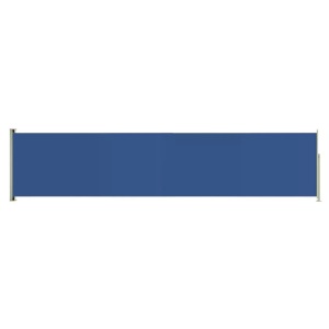 vidaXL, vidaXL Seitenmarkise Ausziehbar 140x600 cm Blau, vidaXL Seitenmarkise Ausziehbar 140x600 cm Blau
