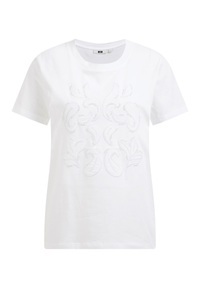 WE Fashion, Damen-t-shirt Mit Stickerei Damen Weiss M, 