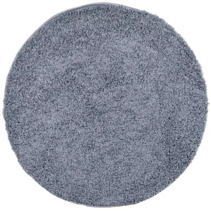 vidaXL, vidaXL Teppich Shaggy Hochflor Modern Blau Ø 160 cm