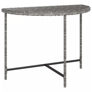 vidaXL, vidaXL Gartentisch Grau 100x50x75 cm Poly Rattan, vidaXL Gartentisch Grau 100x50x75 cm Poly Rattan
