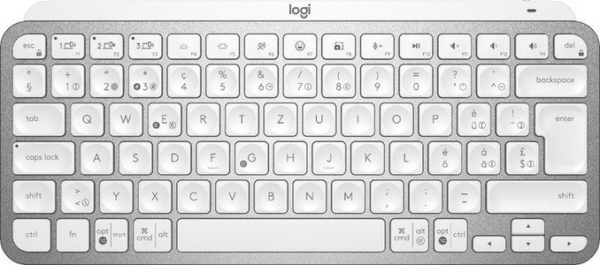 Logitech, LOGITECH MX Keys Mini - Tastatur (Pale Gray), Logitech Tastatur MX Keys Mini Pale Grey CH Layout Weiss