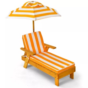 Northix, Northix - Kinder-Sonnenliege mit Sonnenschirm, One Size