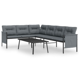 vidaXL, vidaXL 2-tlg. Garten-Lounge-Set Anthrazit Stahl