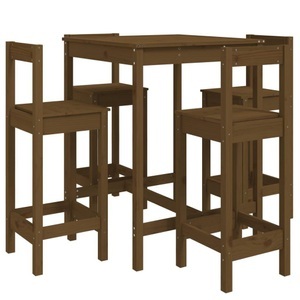 vidaXL, vidaXL 5-tlg. Gartenbar-Set Honigbraun Massivholz Kiefer, 