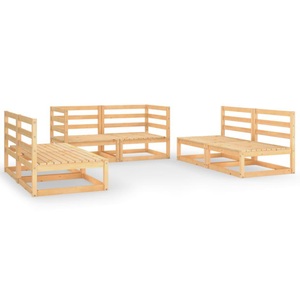 vidaXL, vidaXL 6-tlg. Garten-Lounge-Set Massivholz Kiefer