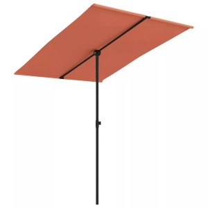 Diverse Hardware, Sonnenschirm mit Aluminium-Mast 2x1,5 m Terracotta-Rot, vidaXL Sonnenschirm mit Aluminium-Mast 2x1,5 m Terrakotta
