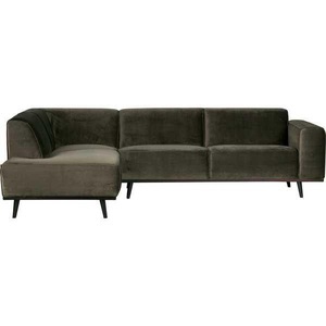 mutoni casual, Ecksofa Statement Links Velvet Warm Grün, Ecksofa Statement links Velvet warmes Grün 274x210