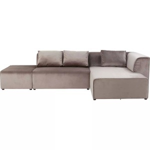 Kare Design, Sofa Infinity Velvet Taupe Rechts, KARE Design - Sofa Infinity Velvet Taupe Rechts, One Size