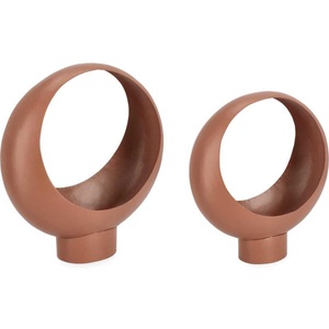 mutoni lifestyle, Blumenkasten Keyra braun rund (2er-Set), Blumenkasten Keyra braun rund (2er-Set)