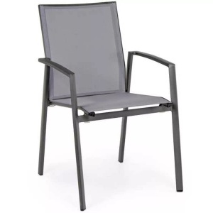 mutoni Garten, Garten Stapelstuhl mit Armlehne Cruise anthrazite GK52, Garten Stapelstuhl mit Armlehne Cruise anthrazite GK52
