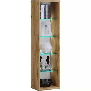 MID.YOU, MID.YOU Standregal 21/77/20 cm eichefarben, honig , Rasato L , Glas , 4 Fächer , 21x77x20 cm , melaminharzbeschichtet,Nachbildung , 000657018206, VCM - Holzregal stehend | platzsparender CD-Schrank Elegantes DVD-Regal Blu-Ray Regal CD Rasato, One Size, Bronze