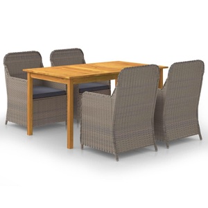 vidaXL, vidaXL 5-tlg. Garten-Essgruppe Braun, vidaXL 5-tlg. Garten-Essgruppe Braun