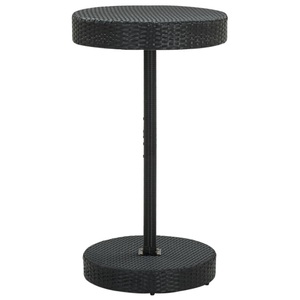 vidaXL, vidaXL Gartentisch Schwarz 60,5x106 cm Poly Rattan, vidaXL Gartentisch Schwarz 60,5x106 cm Poly Rattan