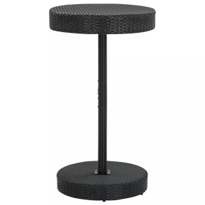vidaXL, vidaXL Gartentisch Schwarz 60,5x106 cm Poly Rattan