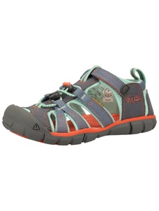 Keen, Keen Seacamp II CNX Outdoorsandalen Mädchen, KEEN Unisex Trekkingsandalen Y Seacamp II CNX, Blau, aus Polyester