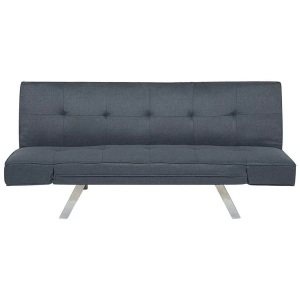 Beliani, Beliani Schlafsofa Polsterbezug dunkelblau BRISTOL, Beliani - Schlafsofa aus Polyester Klassisch BRISTOL, One Size, Spacegrau