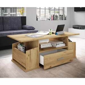 VCM, Holz Beistelltisch Couchtisch Sofatisch Wohnzimmertisch Schublade Junata Holz Beistelltisch Couchtisch Sofatisch Wohnzimmertisch Schublade Junata