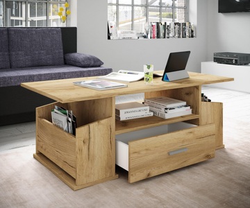 VCM, Holz Beistelltisch Couchtisch Sofatisch Wohnzimmertisch Schublade Junata Holz Beistelltisch Couchtisch Sofatisch Wohnzimmertisch Schublade Junata