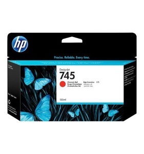 Hp, HP 745 DesignJet Druckerpatrone Chromatisches Rot, 130 ml, Hewlett Packard Tintenpatrone, chrom. red, No.745, F9K00A, (130ml)