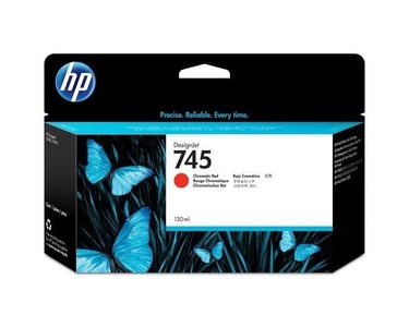 Hp, HP 745 DesignJet Druckerpatrone Chromatisches Rot, 130 ml, Hewlett Packard Tintenpatrone, chrom. red, No.745, F9K00A, (130ml)