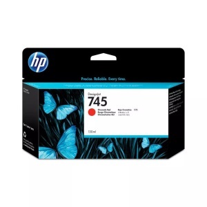 Hp, HP 745 DesignJet Druckerpatrone Chromatisches Rot, 130 ml, Hewlett Packard Tintenpatrone, chrom. red, No.745, F9K00A, (130ml)