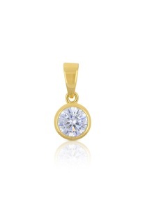 MUAU Schmuck, Anhänger Gelbgold 750 Zirkonia, 15x8mm Damen Gelbgold ONE SIZE, MUAU Schmuck - Anhänger Gelbgold 750 Zirkonia, 15x8mm, One Size,