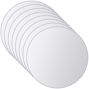 Diverse Hardware, 16-tlg. Spiegelfliesen-Set Rund Glas, vidaXL 16-tlg. Spiegelfliesen-Set Rund Glas