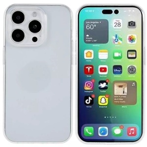 Cover-Discount, iPhone 14 Pro Max - Silikon Case Hülle transparent, Apple - iPhone 14 Pro Max Silikon Case Hülle Transparent, Weiss