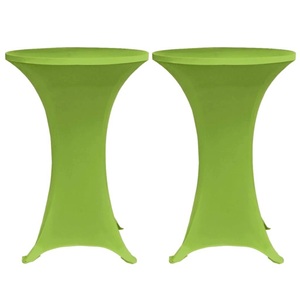vidaXL, vidaXL Stretch Tischhusse 2 Stk 80 cm Grün, 