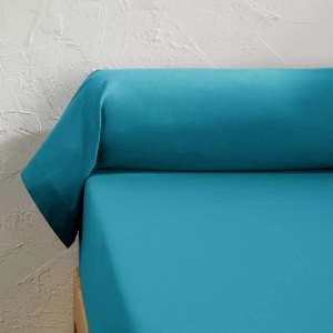 LA REDOUTE INTERIEURS, Baumwoll-Nackenrollenbezug SCENARIO, La Redoute Intérieurs - Unifarbener Nackenrollenbezug aus Baumwolle Scenario, 85X185CM, Blau