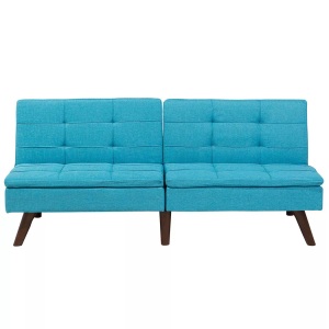 Beliani, Schlafcouch aus Polyester Modern RONNE Schlafcouch aus Polyester Modern RONNE, Beliani - Schlafsofa aus Polyester Skandinavisch RONNE, One Size, Türkisblau