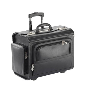 Dermata Lederwaren, Dermata Lederwaren Pilotenkoffer 48cm aus Nylon in Schwarz