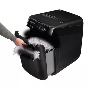 Fellowes, Aktenvernichter AUTOMAX 200M Mikroschnitt, Fellowes Aktenvernichter AutoMax 200M Partikelschnitt Sicherheitsstufe P-4 200 Blatt