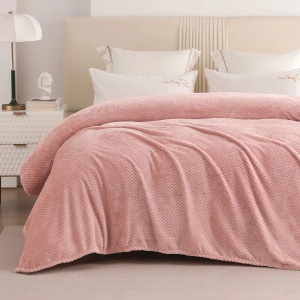 Alopini, Alopini - Kuscheldecke Superweiche und warme Fleecedecke für Sofa, Couch Bett mit Waffelmuster, kuschelige & gemütliche Decke, One Size, Pink