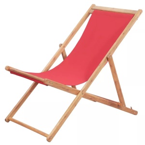 Diverse Hardware, Klappbarer Strandstuhl Stoff und Holzrahmen Rot, vidaXL Strandstuhl Klappbar Stoff und Massivholz Rot
