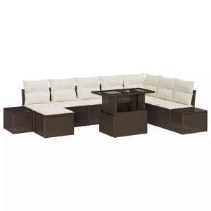 vidaXL, VidaXL - Garten-sofa poly-rattan, One Size, Braun