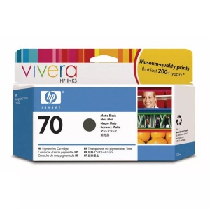 Hp, HP 70 Mattschwarz DesignJet Tintenpatrone, 130 ml - Tintenpatrone, Hewlett Packard Tintenpatrone, matt-schwarz, No.70, C9448A, (130ml)