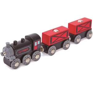 Hape, Hape Dampf-Frachtzug 5-teilig aus Holz, Hape - Eisenbahn Dampf-Frachtzug, One Size