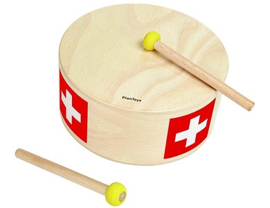 Plantoys, Plantoys Musikspielzeug Swiss, Swiss Rhythmus-Trommel inkl. 2 Trommelschlägern