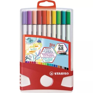Stabilo, STABILO® Filzstift STABILO® Pen 68 BRUSH ColorParade 20er, Pen 68 brush Etui