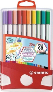 Stabilo, STABILO® Filzstift STABILO® Pen 68 BRUSH ColorParade 20er, Pen 68 brush Etui