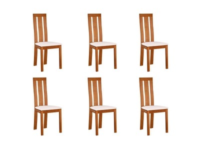 Vente-unique, Stuhl 6erSet Massivholz Domingo Eichefarben Stuhl 6erSet Massivholz Domingo Eichefarben, 