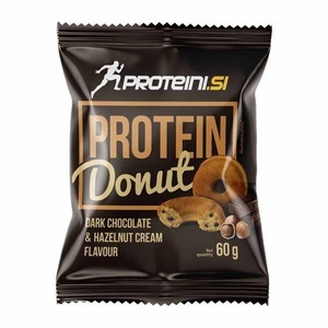 Proteini.ch, PROTEINI.SI PROTEIN DONUT 60gr, Dark Chocolate & Hazelnut Cream, Protein Donut Dark Chocolate Hazelnut Cream 60g